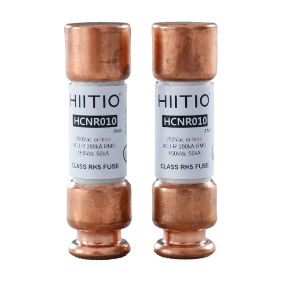 HIITIO RK5 10A Time-Delay Fuse, 250VAC/150VDC Class R Cartridge Fuse, Dual Element Current Limiting (2-Pack)