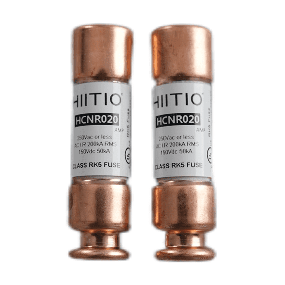 HIITIO RK5 20A Time-Delay Fuse, UL Listed, 250VAC/150VDC Class R Cartridge Fuse, Dual Element Current Limiting (2-Pack)