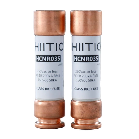 HIITIO RK5 35A Time-Delay Fuse, UL Listed, 250VAC/150VDC, Dual-Element, 2-Pack