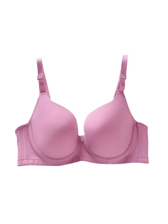 Lift Support Underwire Push Up Bra for Plus Size Women D Cup Lightweight Anti Sagging Solid Color Full Coverage Everyday Comfort