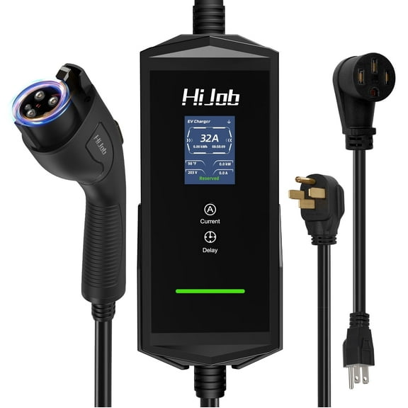 HiJob 40A Portable Level 2 EV Car Battery Charger Electric Vehicle Charging Station