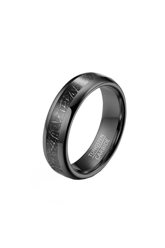 6mm Ring Engagement Wedding Band for Men Women Black Size 7