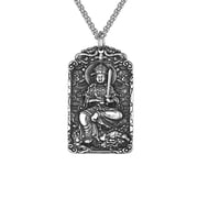 HIJONES Chinese Zodiac Pendant Necklace for Men Women Stainless Steel Buddha Amulets Vintage Lucky Jewelry Style 2
