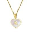 thumbnail image 1 of HIJONES Initial Letters Necklace for Women Stainless Steel 26 Alphabet Pendant Charm with Chain Gold Plated R, 1 of 4