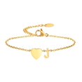 thumbnail image 1 of HIJONES Initial Love Heart Bracelet for Women Stainless Steel Adjustable Extender Chain Personalized 26 Letters A-Z Alphabet Jewelry J, 1 of 5