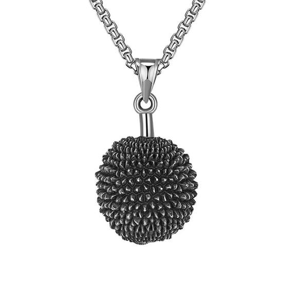 HIJONES Men Women's Fruits Pendant Necklace Stainless Steel Hip Hop Link Chain Jewelry