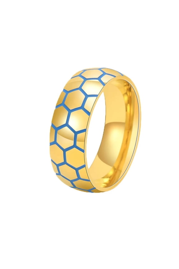 Men Women's Rings Vintage Retro Punk Stainless Steel Personalized Ring Jewelry Gold Size 11