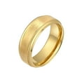 thumbnail image 1 of HIJONES Men Women's Matte Brushed Tungsten Steel Ring Band Statement Finger Jewelry Gold Size 7, 1 of 5