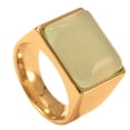 thumbnail image 1 of HIJONES Men Women's Square Gemstone Ring Band Jewelry Light Green Size 7, 1 of 2