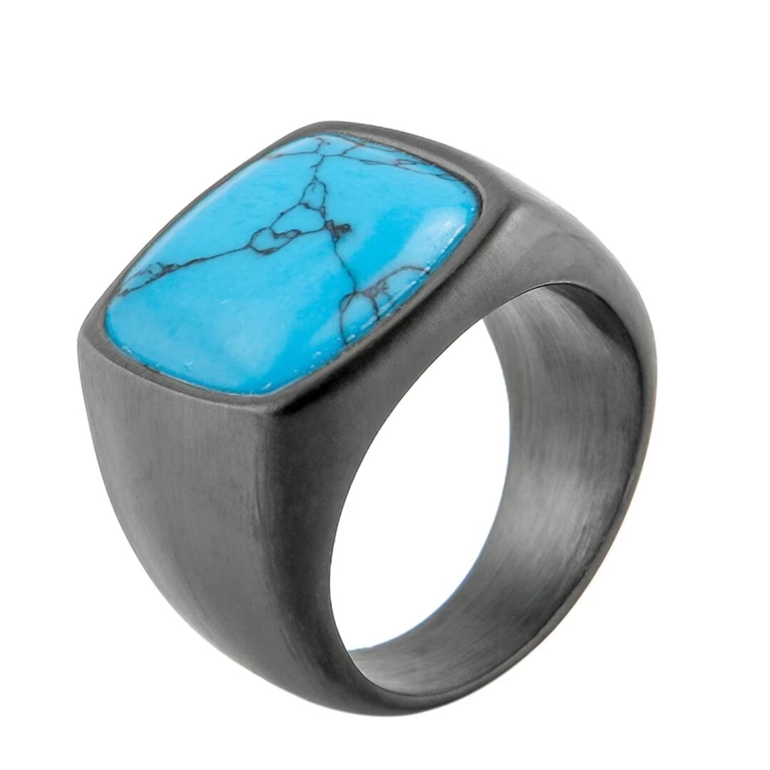 Anello classico in acciaio nero opaco | Disponibile! | Lucleon