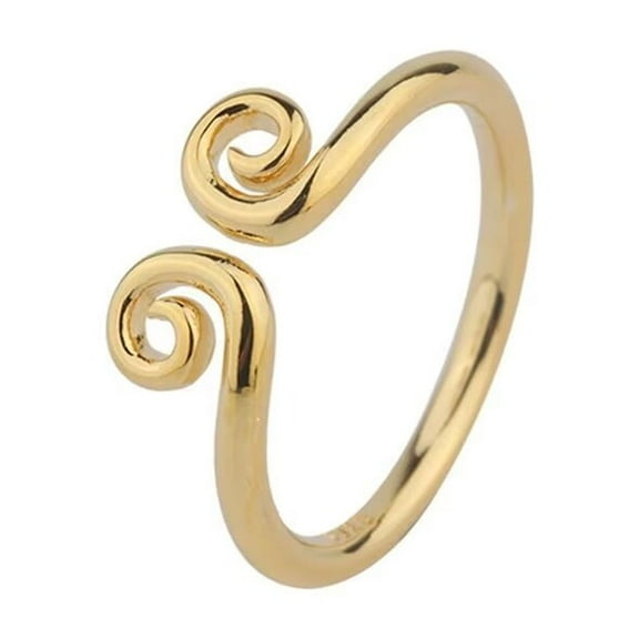 HIJONES Men Women's Stainless Steel Sun Wukong Headgear Ring Dainty Creative Adjustalbe Jewelry Men Gold Adjustable