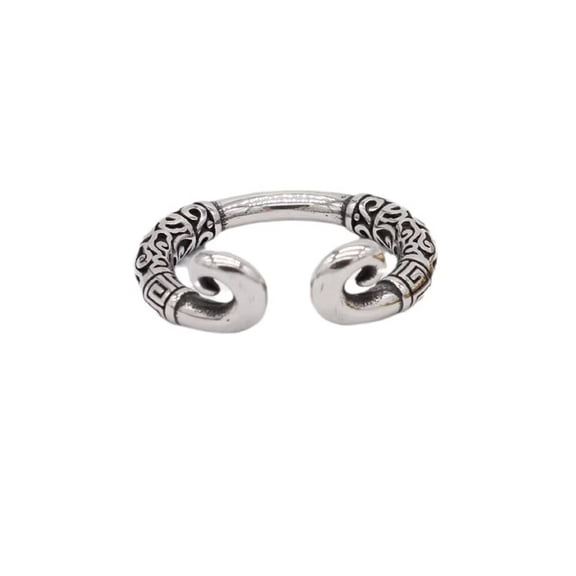 HIJONES Men Women's Stainless Steel Sun Wukong Headgear Ring Dainty Creative Adjustalbe Jewelry Silver Size 8