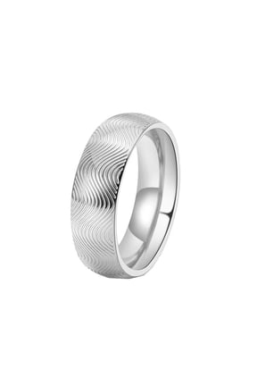 Men Women's Wave Stainless Steel Hip Hop Band Ring Unisex Statement Thumb Finger Rings Comfort Fit Silver Size 11