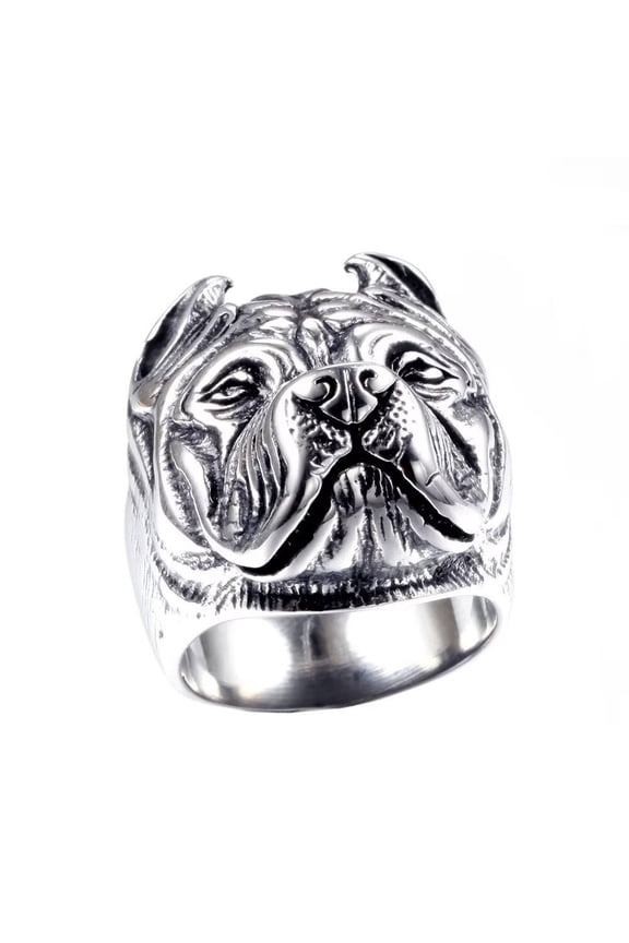 Men's Dog Rings Stainless Steel Vintage Punk Gothic Cool Animal Jewelry Size 13
