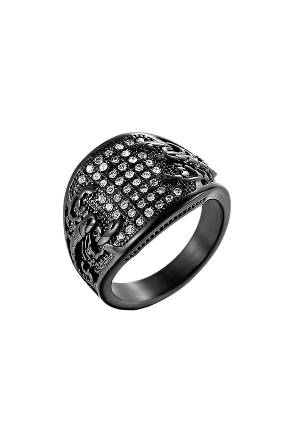 Men's Retro Punk Scorpion Ring Stainless Steel Vintage Personalized Gothic Band Ring Jewelry Black Size 7