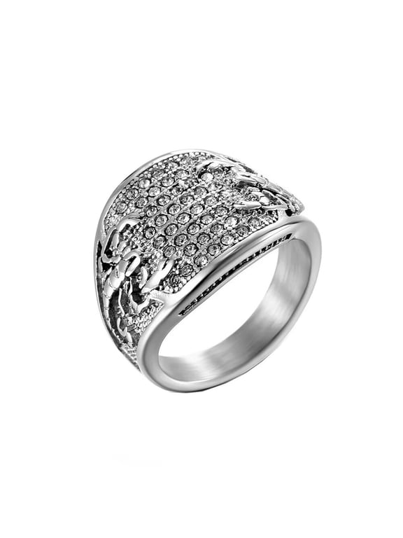Men's Retro Punk Scorpion Ring Stainless Steel Vintage Personalized Gothic Band Ring Jewelry Silver Size 12