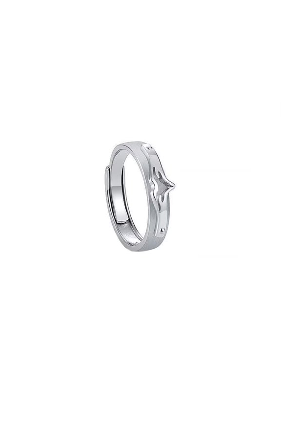 Men's Stainless Steel 12 Celestial Sign Constellation Delicate Thin Rings Stack Gifts for Birthday Open Rings Silver Capricorn Adjustable