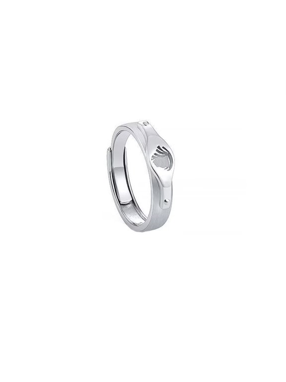Men's Stainless Steel 12 Celestial Sign Constellation Delicate Thin Rings Stack Gifts for Birthday Open Rings Silver Virgo Adjustable