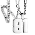 thumbnail image 1 of HIJONES Men's Stainless Steel Athletes Number 00-99 Necklaces Sport Pendant Chain Baseball/Basketball/Football Team Inspiration Jewelry Silver Number 81, 1 of 6