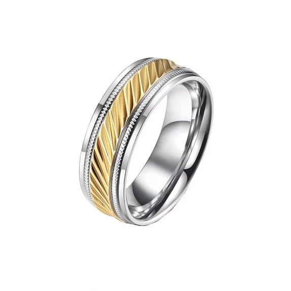 HIJONES Men's Stainless Steel Flower Ring Hip Hop Vintage Statement Jewelry Size 7