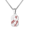 thumbnail image 1 of HIJONES Men's Women's Stainless Steel Athletes Baseball Softball Number 00-99 Necklace Sport Team Pendant Chain Gift Silver Number 8, 1 of 6