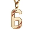 thumbnail image 1 of HIJONES Personalized Number Necklaces for Men Women Athletes Stainless Steel Sport Number 0-9 Pendant Chain Baseball Jewelry Gold 6, 1 of 2