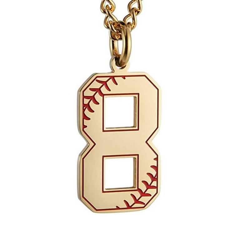HIJONES Personalized Number Necklaces for Men Women Athletes