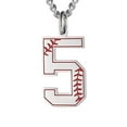 thumbnail image 1 of HIJONES Personalized Number Necklaces for Men Women Athletes Stainless Steel Sport Number 0-9 Pendant Chain Baseball Jewelry Silver 5, 1 of 2