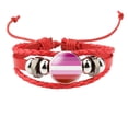 thumbnail image 1 of HIJONES Pride Rainbow LGBT Leather Bracelets for Gay Lesbian Stackable Rainbow Adjustable Bracelets Jewelry Red Style 9, 1 of 3