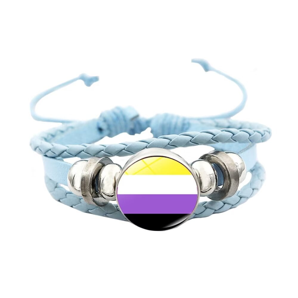 HIJONES Rainbow LGBT Pride Bracelet for Women Stackable Rainbow