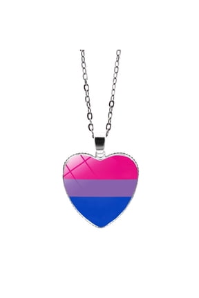 Rainbow LGBT Pride Necklace for Women Men Stackable Love Heart Rainbow Chain Choker Friendship Jewelry Bisexual