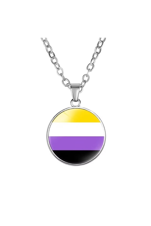 Rainbow LGBT Pride Necklace for Women Men Stackable Rainbow Chain Choker Friendship Jewelry Non-binary
