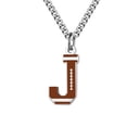 thumbnail image 1 of HIJONES Rugby 26 Letter Alphabet Pendant Necklace for Women Men Stainless Steel Personalized Initial First Name Jewelry J, 1 of 2