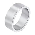 thumbnail image 1 of HIJONES Unisex Brushed Matte Ring for Men Women Stainless Steel Couples Promise Wedding Band 8mm Silver Size 13, 1 of 5