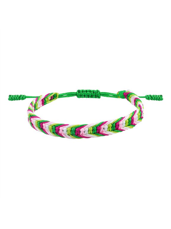 Unisex Rainbow LGBT Pride Plaited Bracelet Handmade Braided LGBTQ Pride Bracelets Weave Wristband Jewelry Style 8