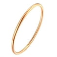 thumbnail image 1 of HIJONES Unisex Stainless Steel Round Thin Stacked Bracelet Solid Plain Polished Bangle Love Gift Rose Gold (W-3MM, D-26in), 1 of 4