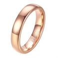thumbnail image 1 of HIJONES Unisex Tungsten Steel Curved Glossy Ring Promised Wedding Couple Band 4MM-Rose Gold Size 6, 1 of 6