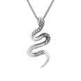 thumbnail image 1 of HIJONES Women Men's Animal Snake Pendant Necklace Stainless Steel Link Collarbone Chain Jewelry Silver, 1 of 4