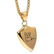 HIJONES Women Mens Cute 12 Chinese Zodiac Pendant Necklace Zodiac Sign Jewelry Chain Gold Rat
