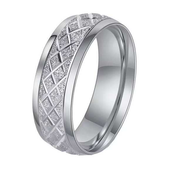 HIJONES Women Men's Ring for Stainless Steel Jewelry Silver Size 6