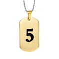 thumbnail image 1 of HIJONES Women Men's Single Number Pendant Necklace 1-9 Athletes Charm Chain Personalized Sports Jewelry 5 Gold, 1 of 2