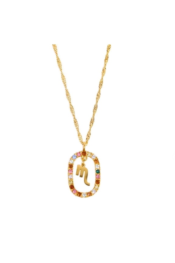 Women's Pendant Necklace Stainless Steel Star Sign Personalized Pendant Chain Jewelry Scorpio