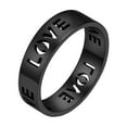 thumbnail image 1 of HIJONES Women's 6mm Hollow Love Ring for Stainless Steel Statement Couples Band Jewelry Black Size 6, 1 of 5