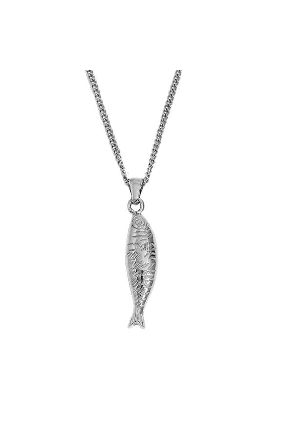 Women's Constellation Koi Fish Pendant Necklace Stainless Steel Personalized Hip Hop 12 Zodiac Signs Jewelry Silver