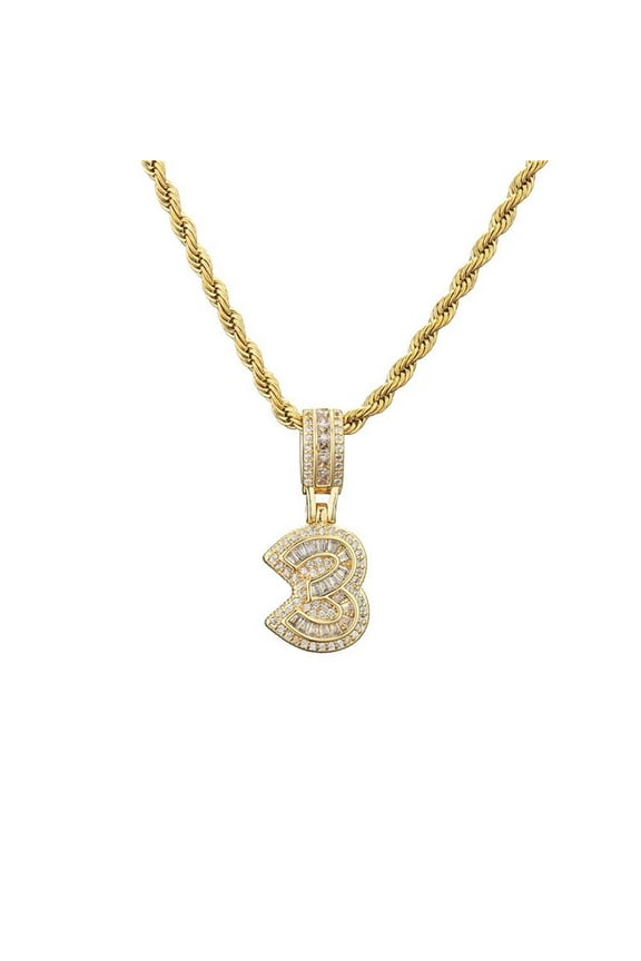 Women's Cubic Zircon Number Necklace 3 Diamond Numbers Pendant Choker Chain Statement Numerology Jewelry Gold
