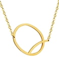 thumbnail image 1 of HIJONES Women's Men's Stainless Steel Big Initial Pendant Necklaces Alphabet Charm Chain Necklace Gold Q, 1 of 2