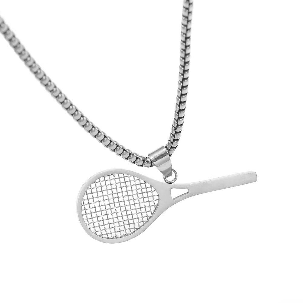 HIJONES Women's Men's Stainless Steel Hip Hop Retro Tennis Racket Sport ...