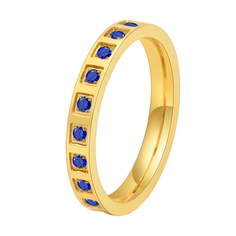 HIJONES Women's Men's Stainless Steel Multi-color Cubic Zirconia