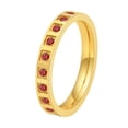 HIJONES Women's Men's Stainless Steel Multi-color Cubic Zirconia inlay ...
