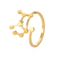 thumbnail image 1 of HIJONES Women's Stainless Steel 12 Celestial Sign Constellation Delicate Hollow Rings Gifts for Birthday Open Rings Gold Virgo Adjustable, 1 of 2